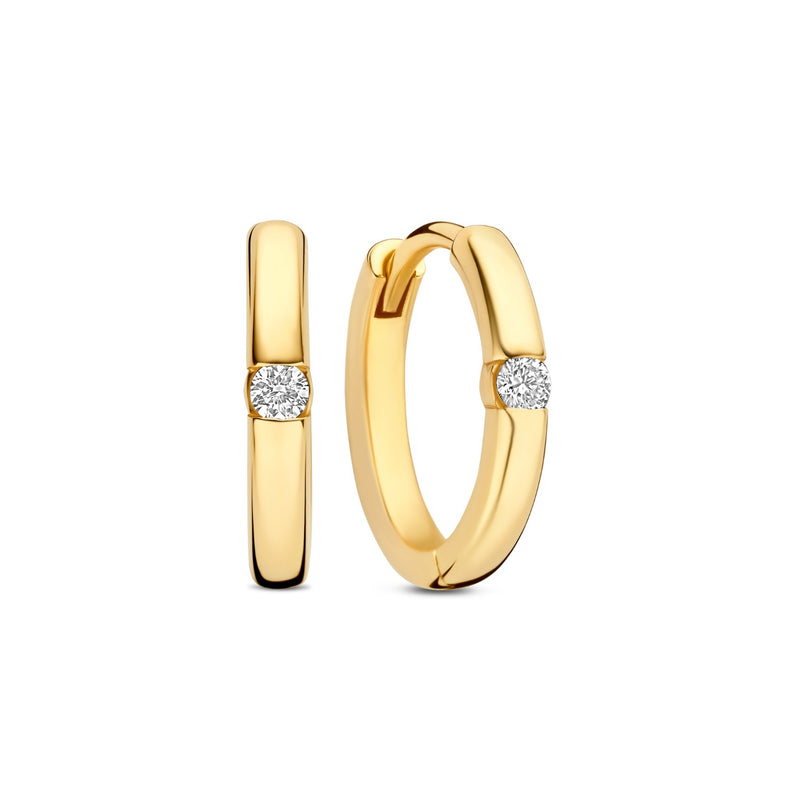 Isabel Bernard De la Paix Mia 14 Karat gold earring with diamond 0.06 carat IBD360037-zoom-