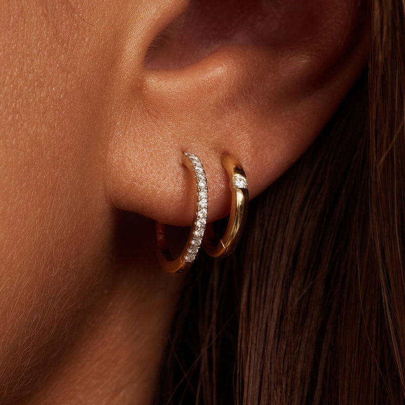 Isabel Bernard De la Paix Mia 14 Karat gold earring with diamond 0.06 carat IBD360037-zoom-