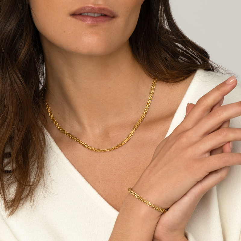 Mockberg Gold Plated Darling Necklace MO235-zoom-