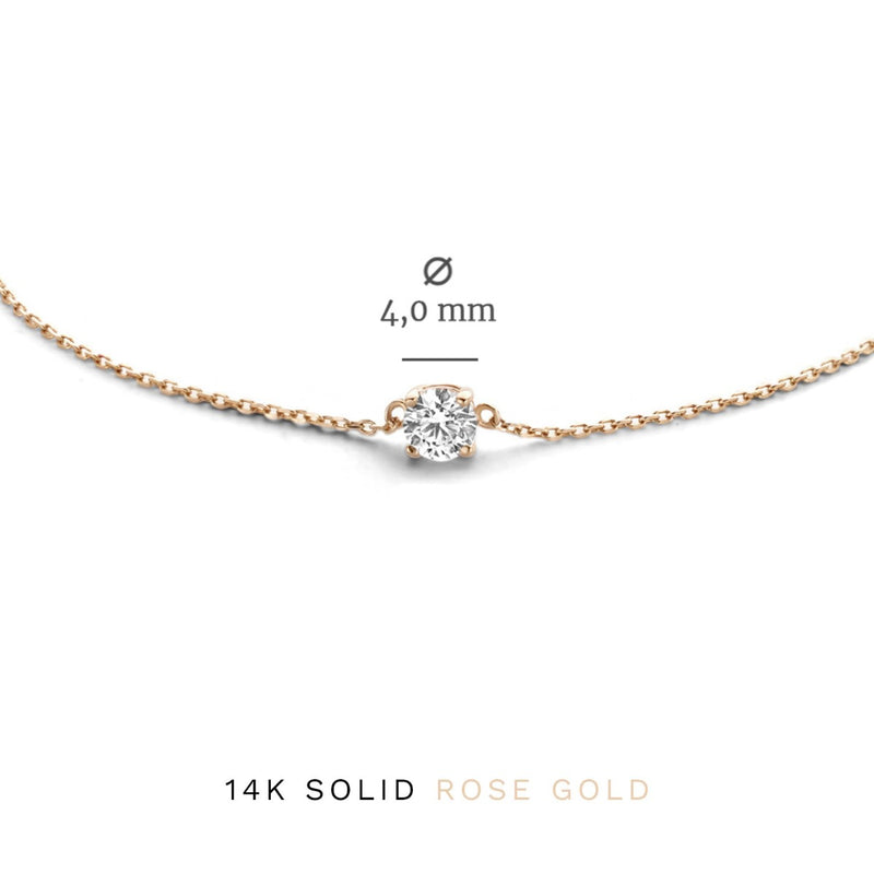 Isabel Bernard Cadeau d'Isabel 14 Karat | Roségold Halskette und Armband Geschenksets IB90031-zoom-