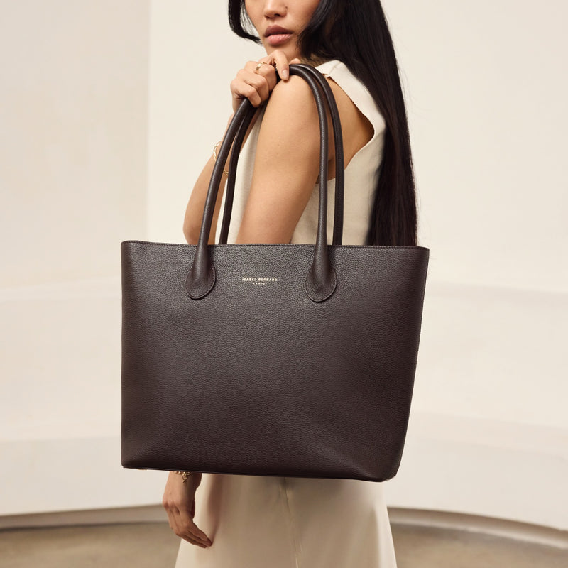 Isabel Bernard Honoré Lysanne Brauner Shopper aus Kalbsleder IB25089-zoom-