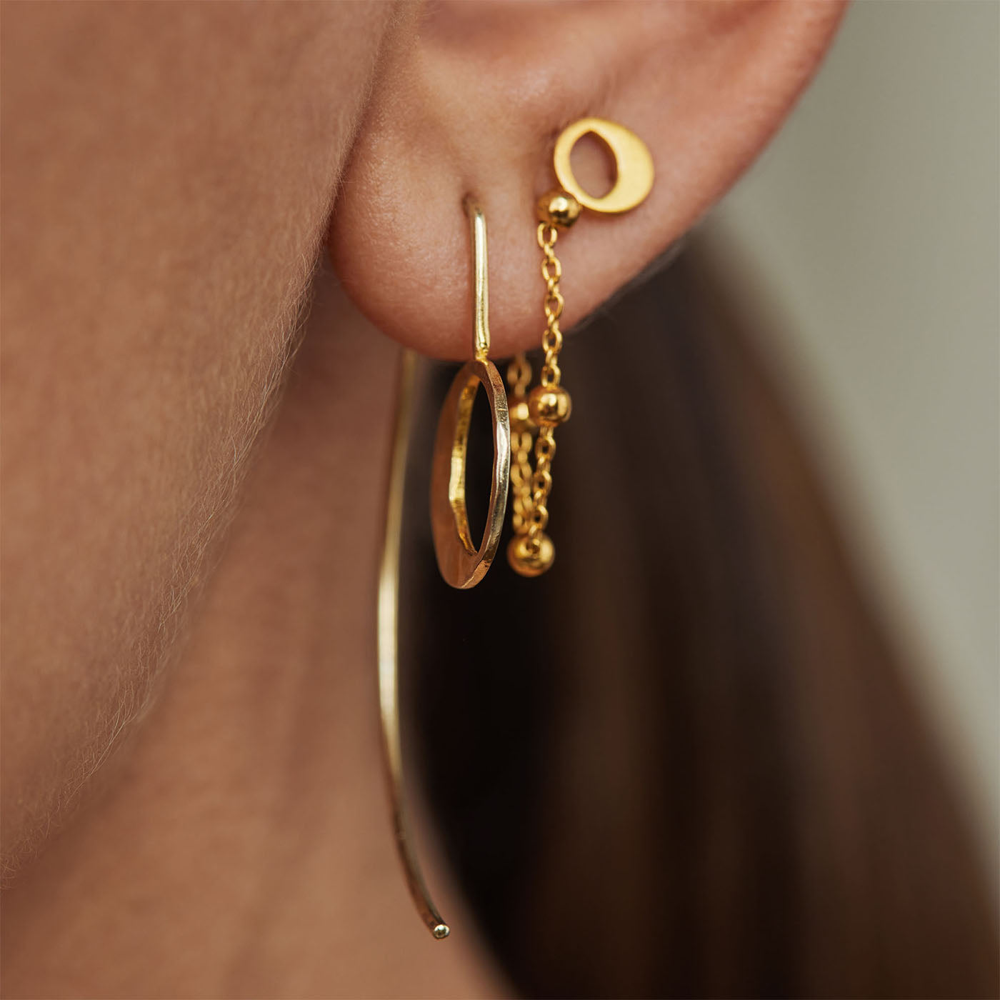 Violet Hamden Luminous Luna Gold Earrings VH10112