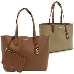 Michael Kors Brown & Beige Reversable Leather Tote Bag 30F3GZAT4T-230