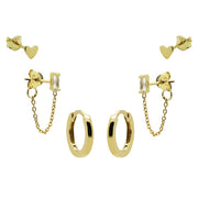 Karma 925 Sterling Silberen Goldfarbene The Fave Earparty EPV10GP