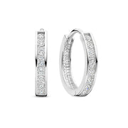 Isabel Bernard Saint Germain Tiphaine 14 Karat | Weißgold Reif-Ohrringe Mit Zirkonia IB360094