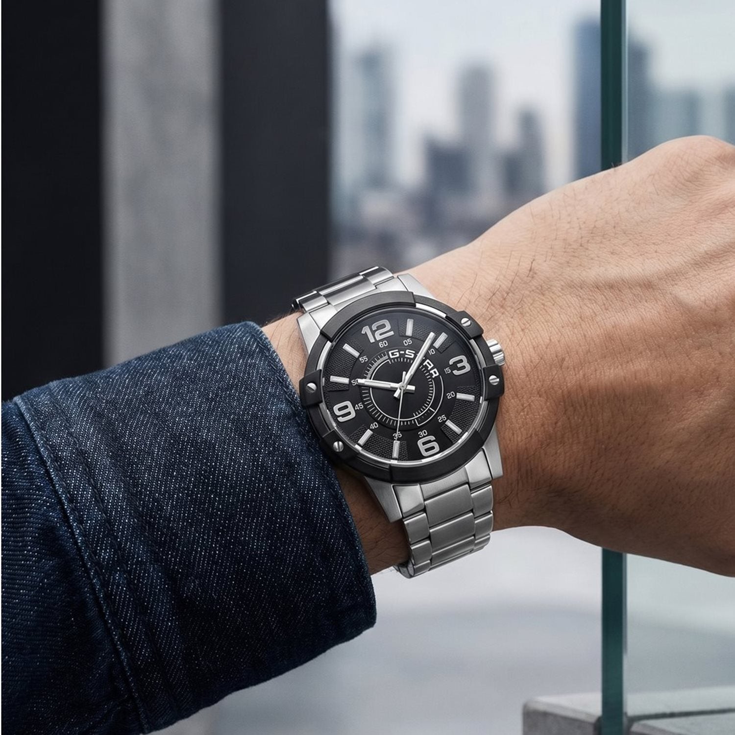 G-STAR Constructed Silver Men's Watch GSW.506.06