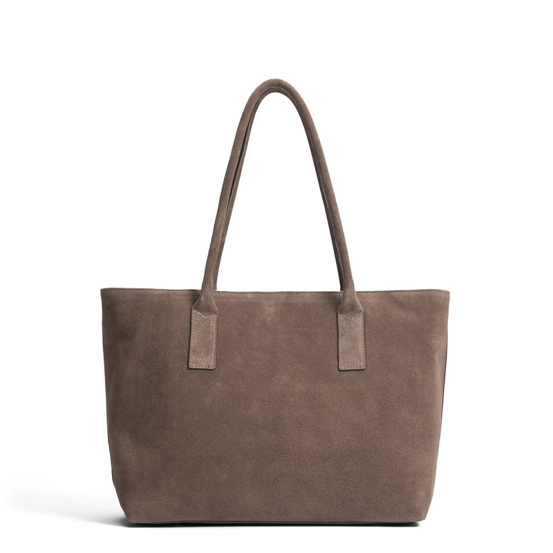 Isabel Bernard Honoré Elin Taupe Wildleder Schultertasche IB25111-178-zoom-