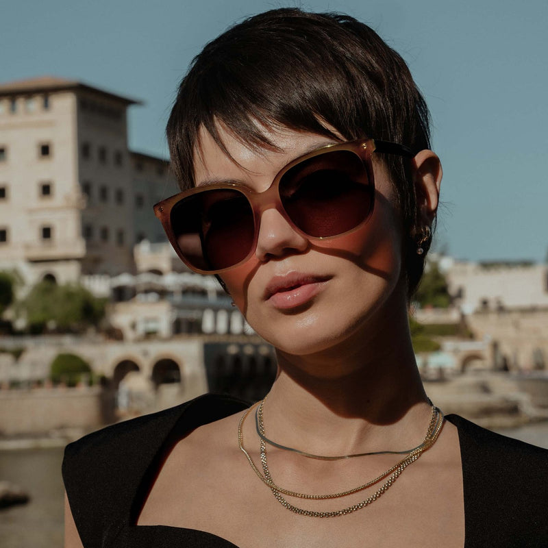 Isabel Bernard La Villette Raison Transparent Beige Quadratisch Sonnenbrille IB400007-02-14-zoom-