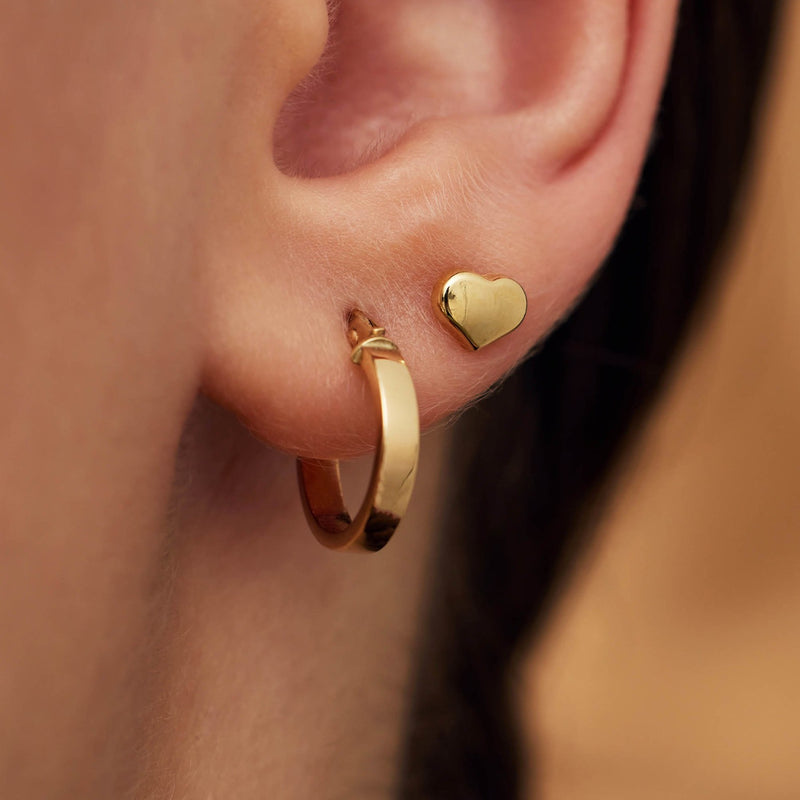 Beloro Jewels Regalo d'Amore 9 Karat Gold Ohrringe-Set mit Herz BO90036-zoom-