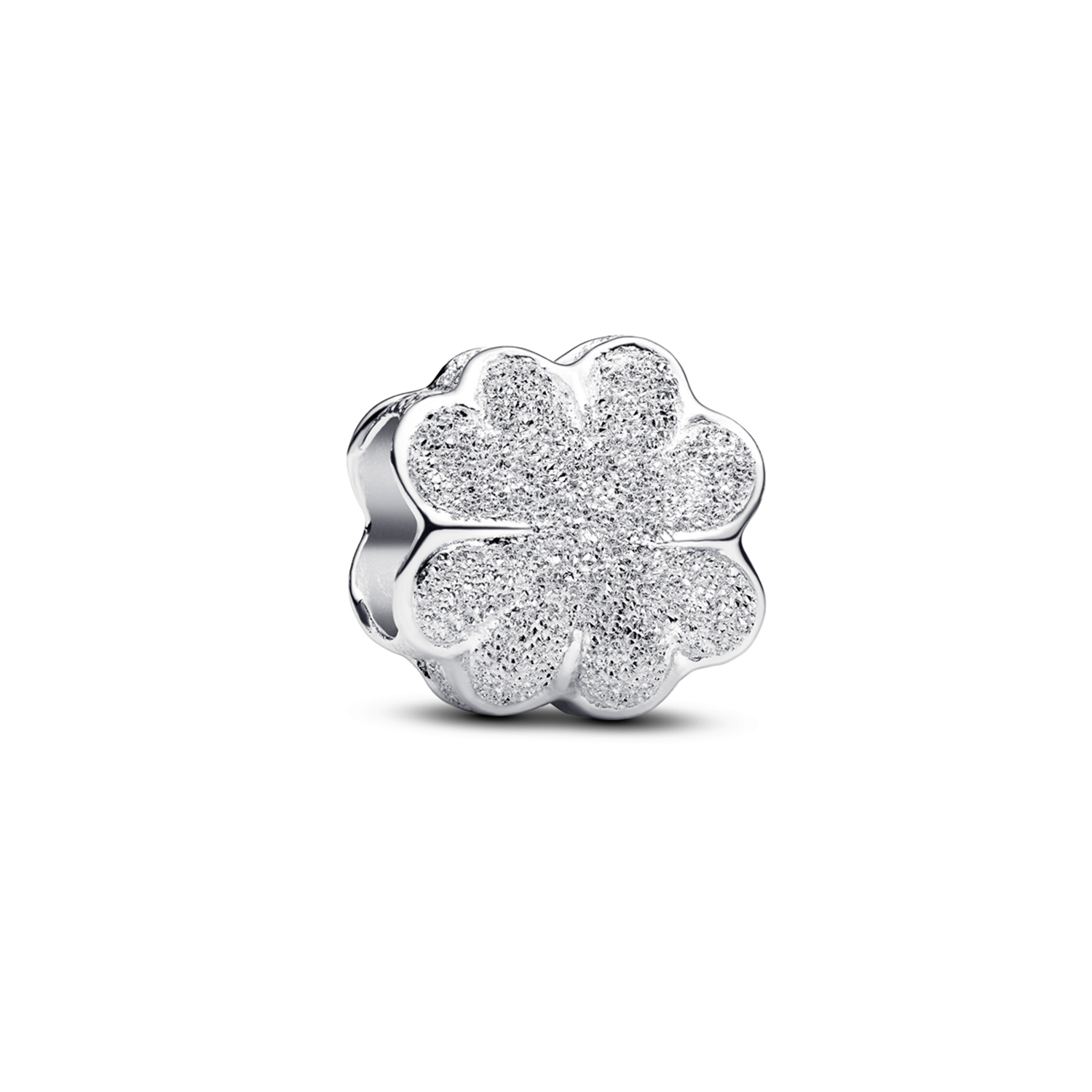 Pandora Moments 925 Sterling Silver Textured Four-Leaf Clover Mini Charm 794047C00