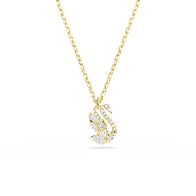 Swarovski Schwanen-Pavé-Halskette in Goldoptik 5754626-zoom-
