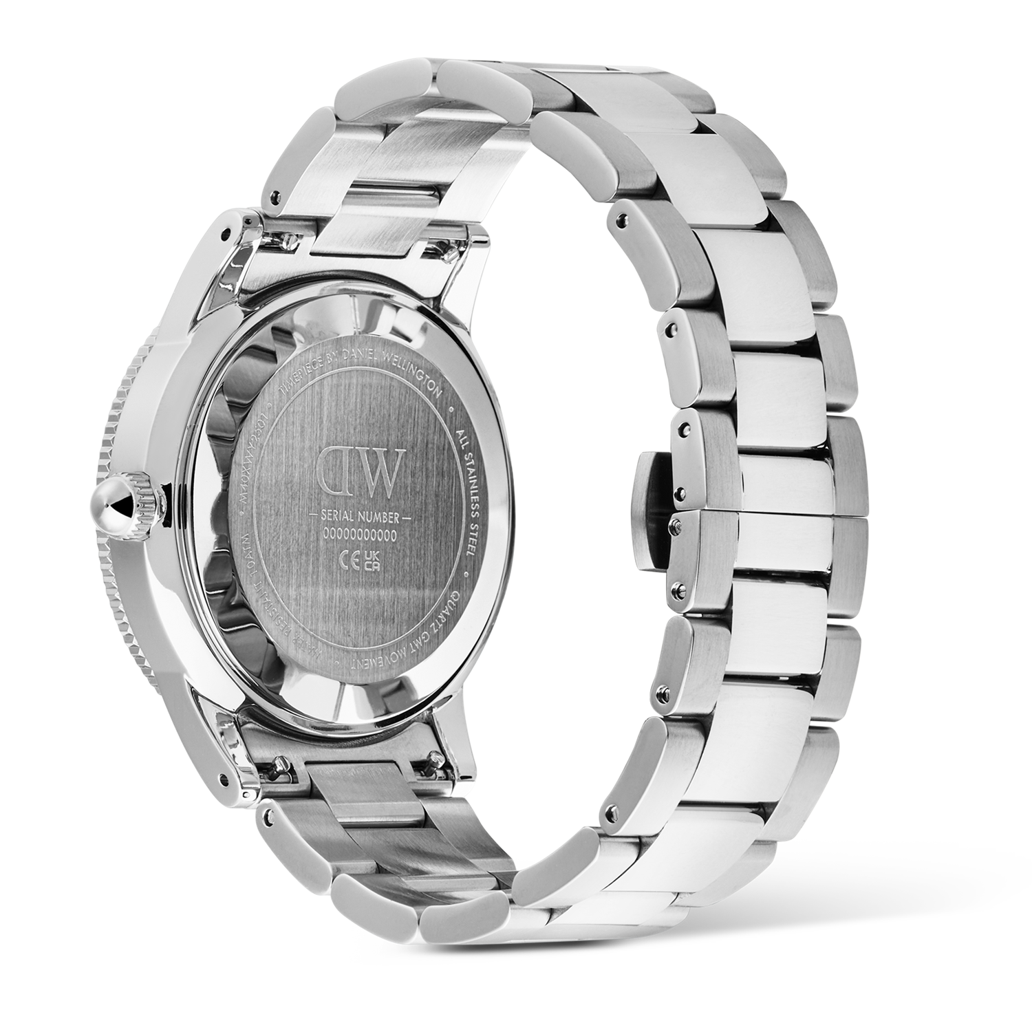 Daniel Wellington Iconic Link Black Blue Ceramic Bezel Men's Watch DW00100921