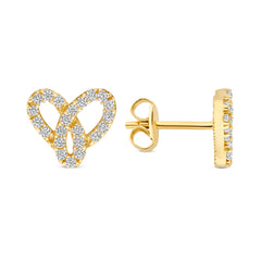 Beloro Jewels Monte Napoleone Dorothee 9 karat gold ear studs with zirconia stones BO360121