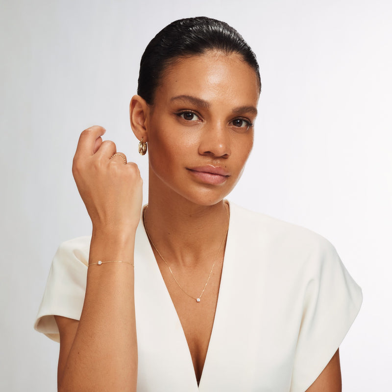 Isabel Bernard Cadeau d'Isabel 14 Karat | Gold Halskette und Armband Geschenksets IB90029-zoom-