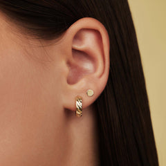 Isabel Bernard 14 Carat Golden Le Marais Jeanne Earstuds IB360196