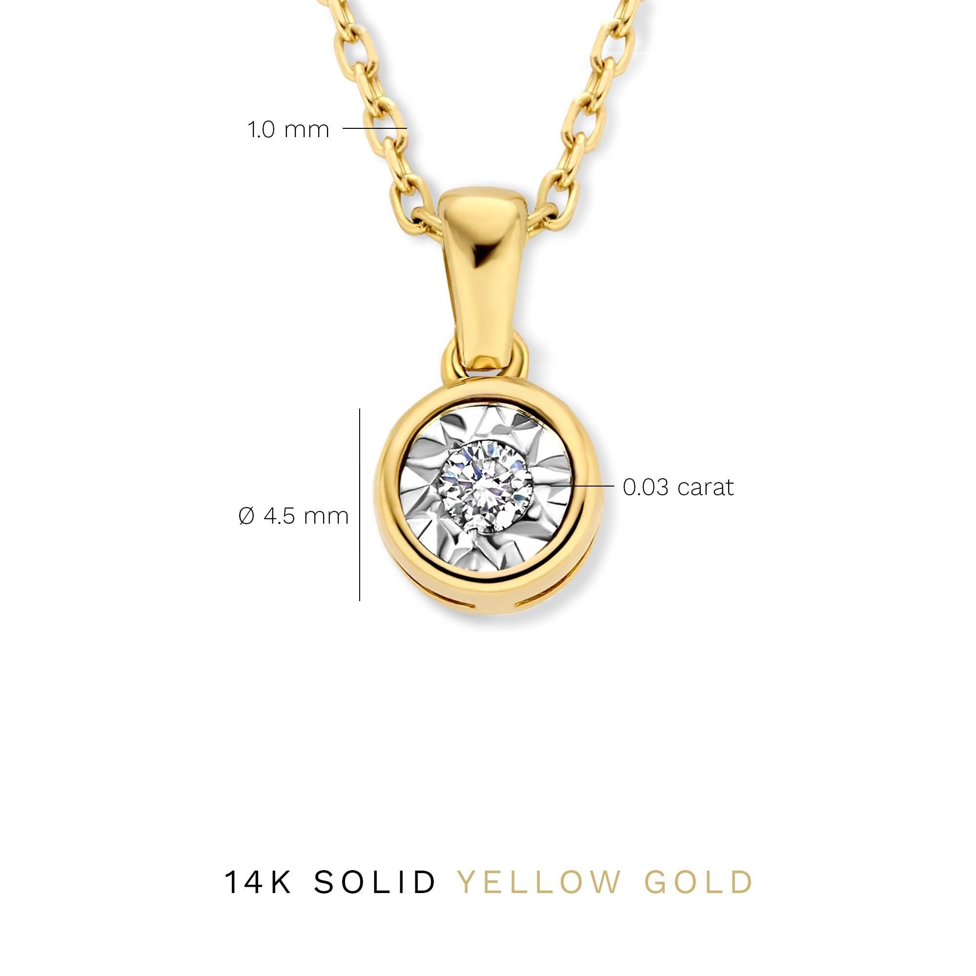 Isabel Bernard De La Paix Inaya 14 Carat Golden Necklace | diamond 0.03 ct | IBD350019