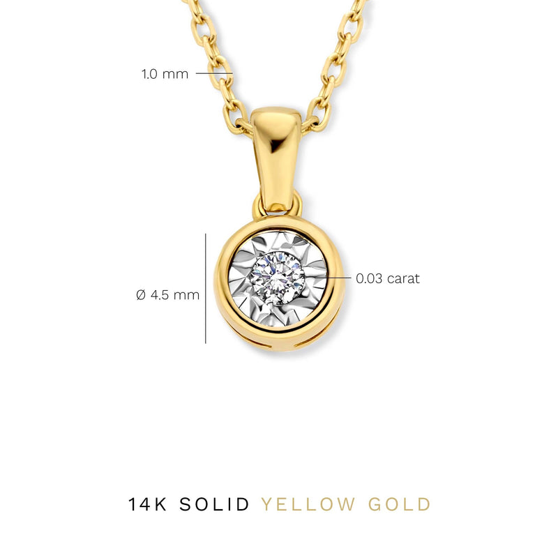 Isabel Bernard De La Paix Inaya 14 Karat | Gold Halskette | Diamant 0.03 Karat | IBD350019-zoom-