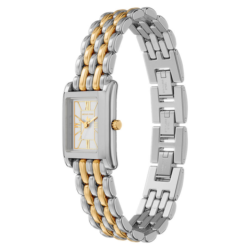 Michael Kors Essex Rectangular White Dial Watch MK4999-zoom-