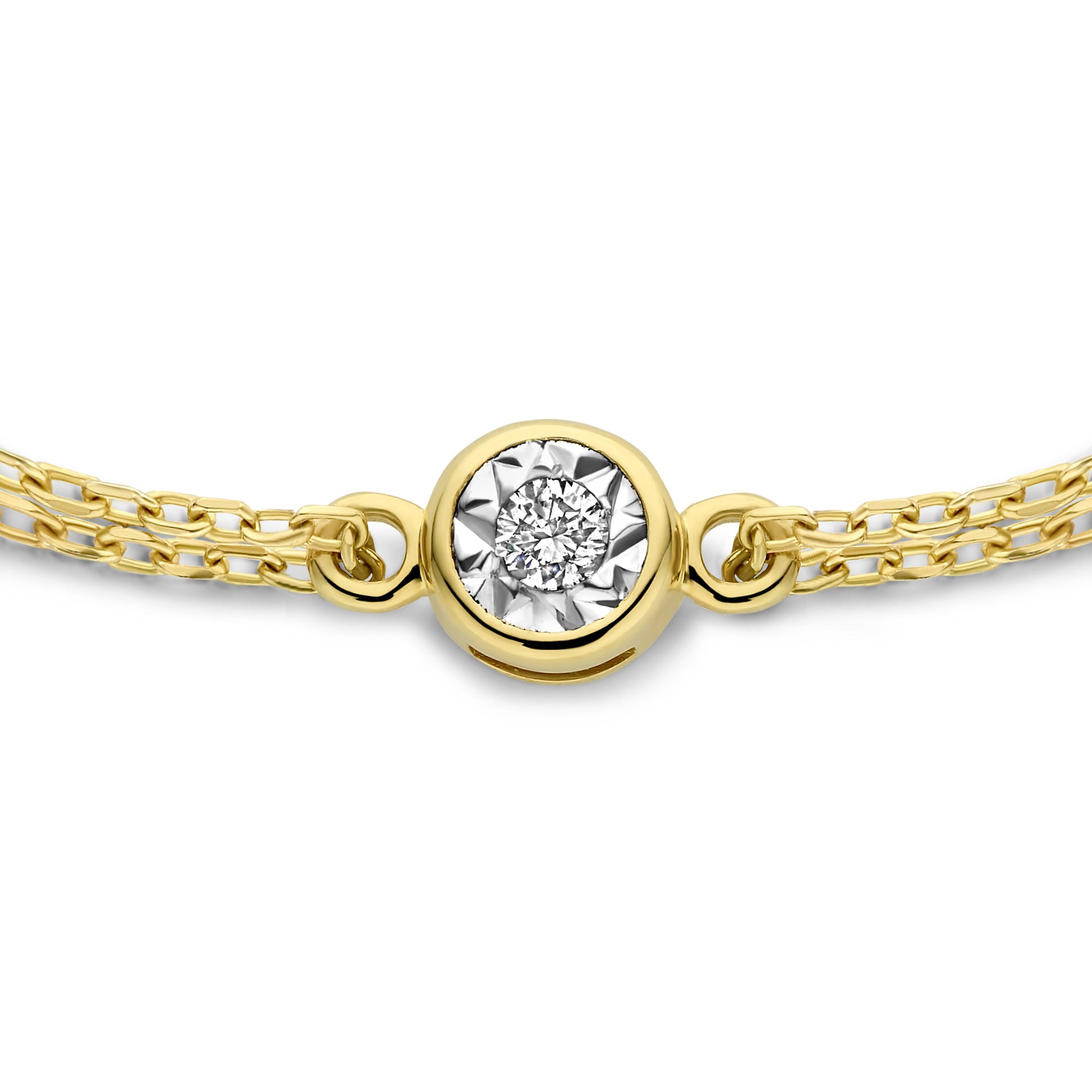 Isabel Bernard De La Paix Inaya 14 Carat Golden Bracelet | diamond 0.02 ct | IBD320011