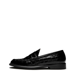 Isabel Bernard Vendôme Blandine croco black calfskin leather loafers IB51015-201-38