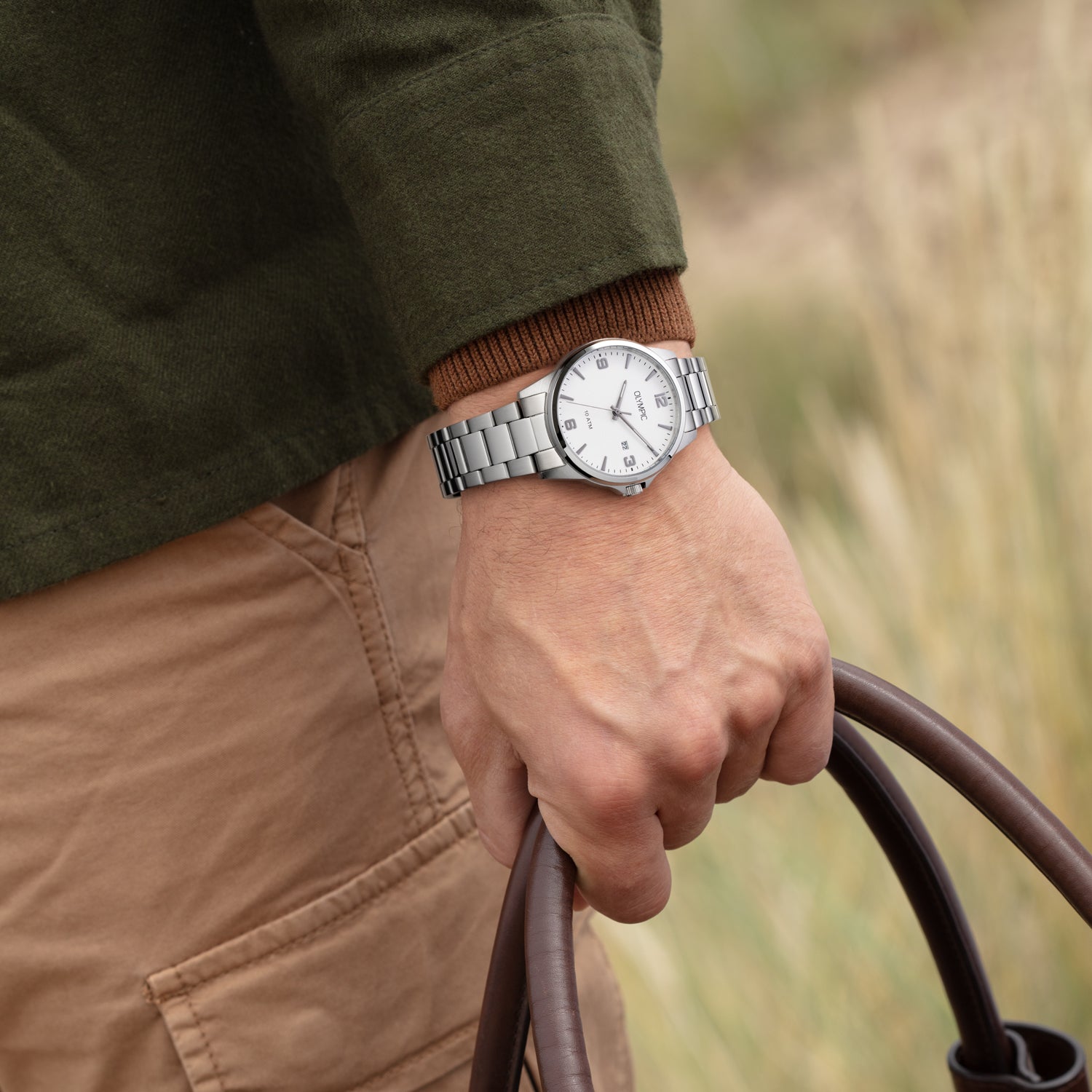 Olympic Glenn Wit Heren Horloge 2002-OL26HSS315