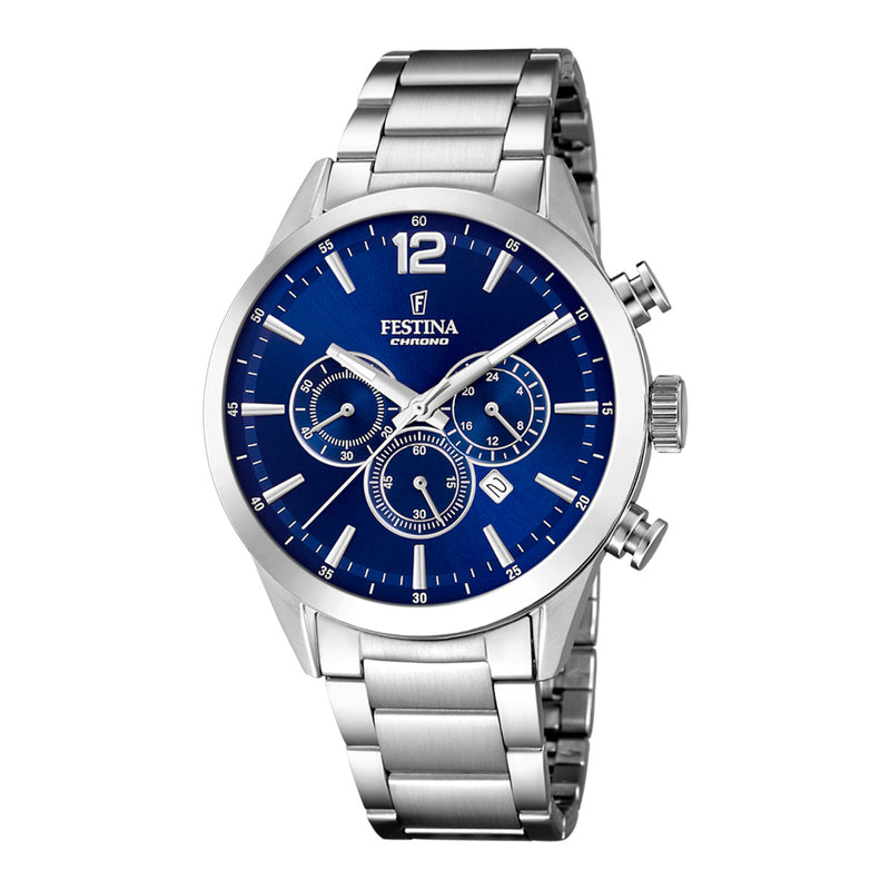 Festina Timeless Chrono herren Uhr Silber F20343/7-zoom-