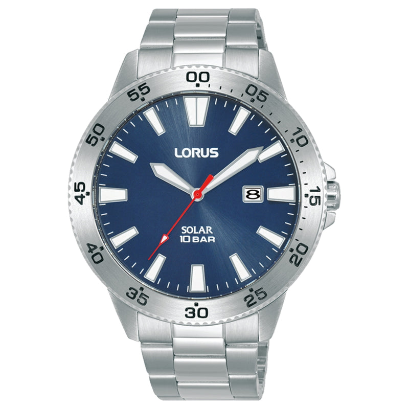 Lorus Solar Herrenuhr Mit Blauem Zifferblatt RX341AX9-zoom-