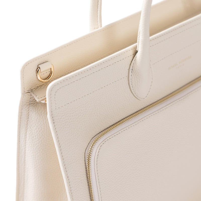 Isabel Bernard Honoré Nadine Creme Kalbsleder Handtasche IB25052-zoom-