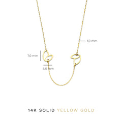 Isabel Bernard Cadeau d'Isabel 14 karat gold necklace and bracelet gift set IB90187