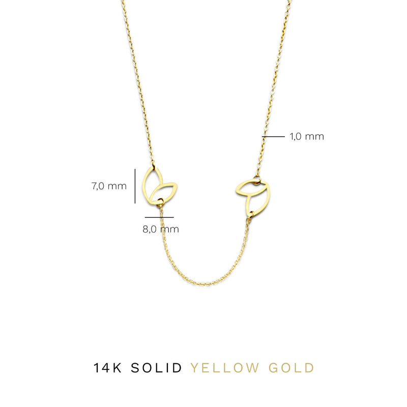 Isabel Bernard Cadeau d'Isabel 14 Karat Gold Halskette und Armband Geschenkset IB90187-zoom-