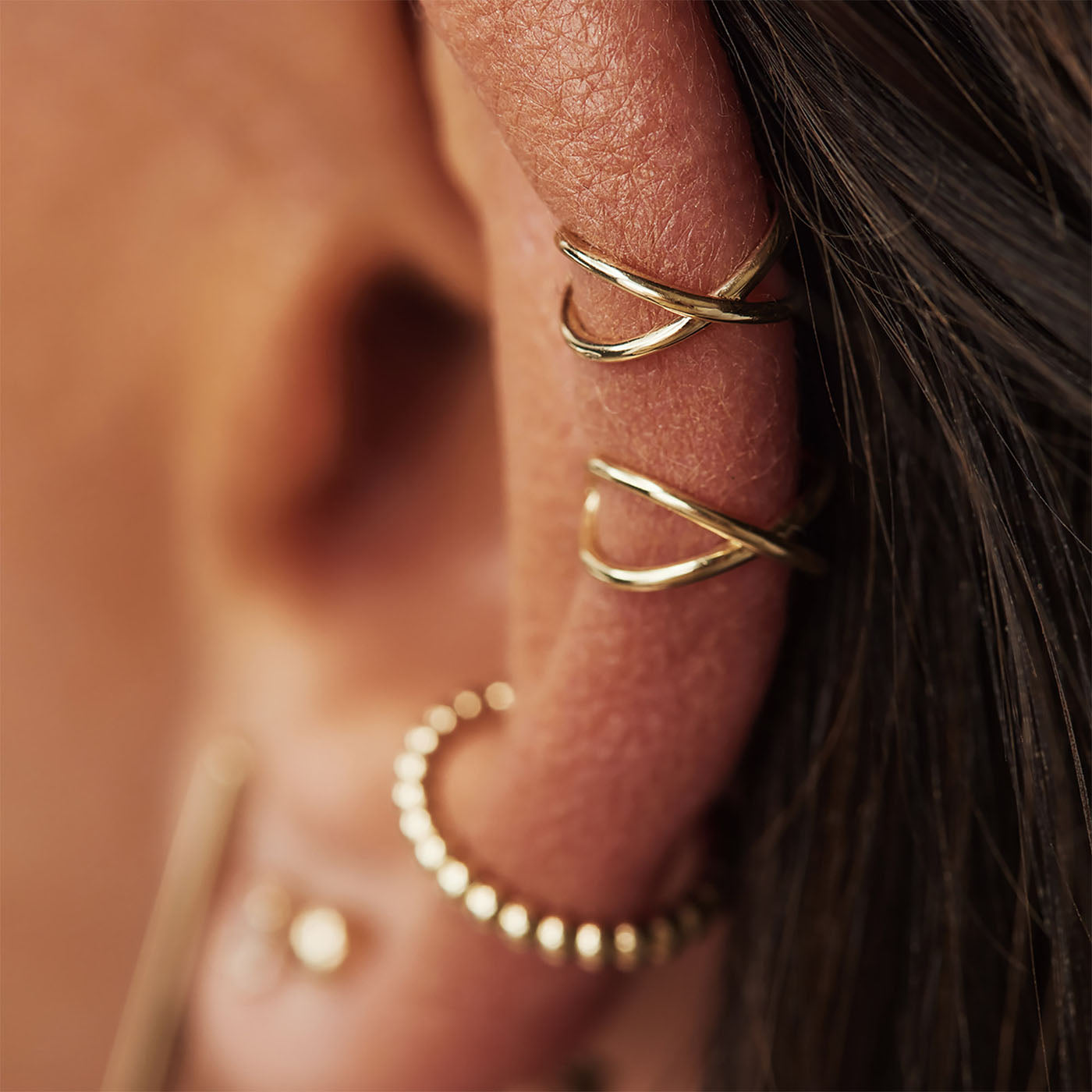 Isabel Bernard 14 Karaat Gouden Le Marais Chéri Single Ear Cuff IB370002