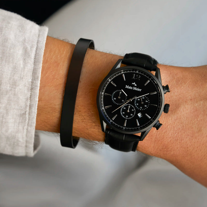 Mats Meier Annecy schwarzer Stahlarmband MM320017-zoom-