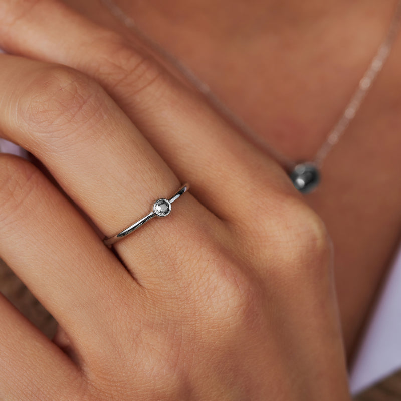 Violet Hamden Venus Zilveren Ring Met Geboortesteen VH330007APR-60-zoom-