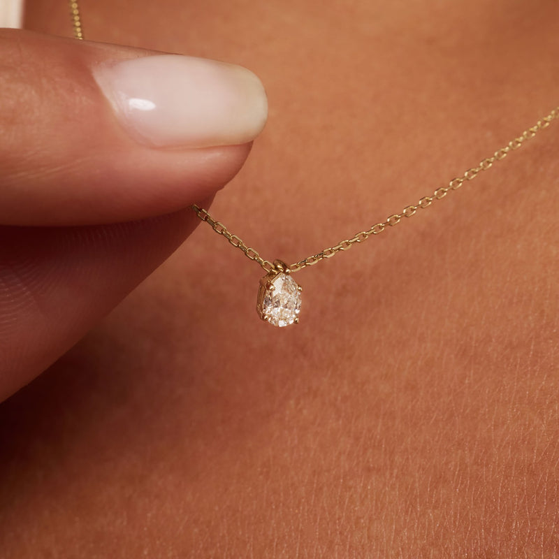 Isabel Bernard De la Paix Eloise 14 karat gold necklace with diamond 0.15 carat IBD350026-zoom-