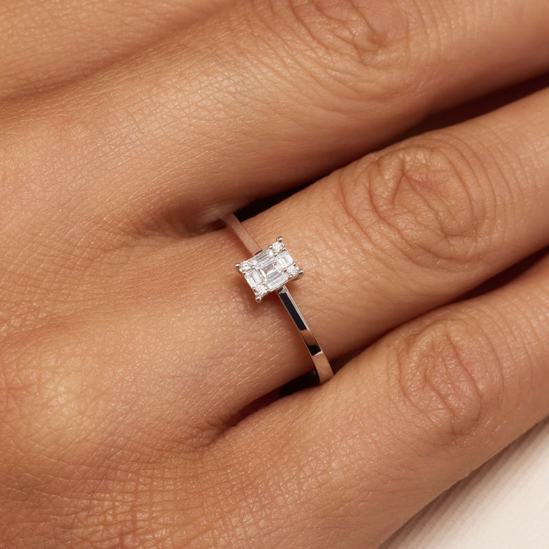 Isabel Bernard De la Paix Maxime 14 Karat Weißgoldring mit Diamant 0.13 ct IBD330042-54-zoom-