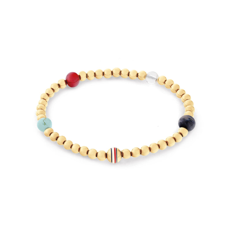 Tommy Hilfiger Edelstahl Goldfarbenes Damen Perlenarmband TJ2781040-zoom-