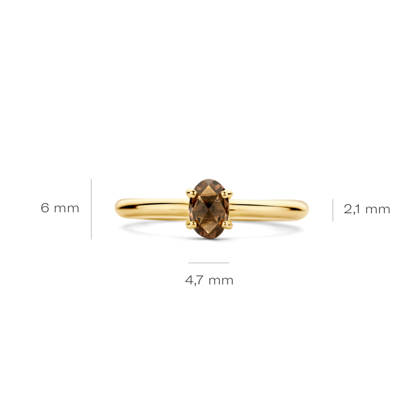 Blush 14 Carat Gold Ring 1242YSQ/58
