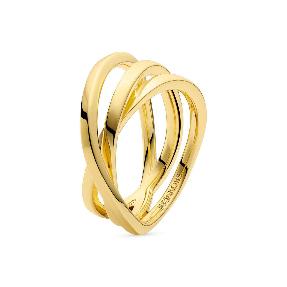 Sif Jakobs Gold Plated Spirale Pianura Ring SJ-R2590-YG-56