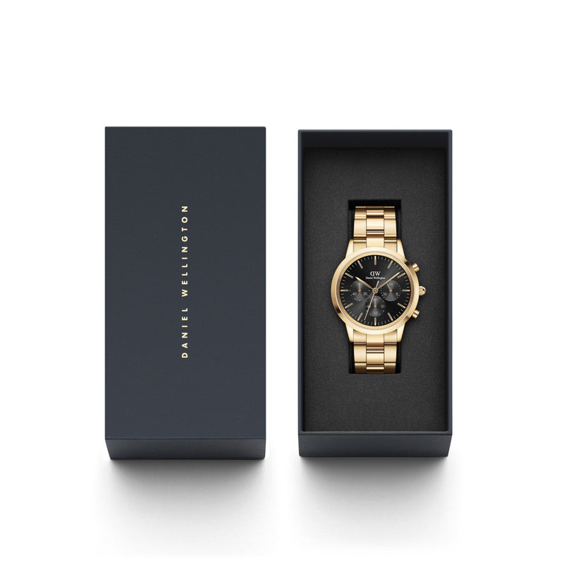 Daniel Wellington Iconic Link herren Uhr Gold DW00100641-zoom-