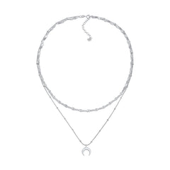 Elli 925 Sterling Silver Layered Link Chain Necklace 2004-BF-0008191-001