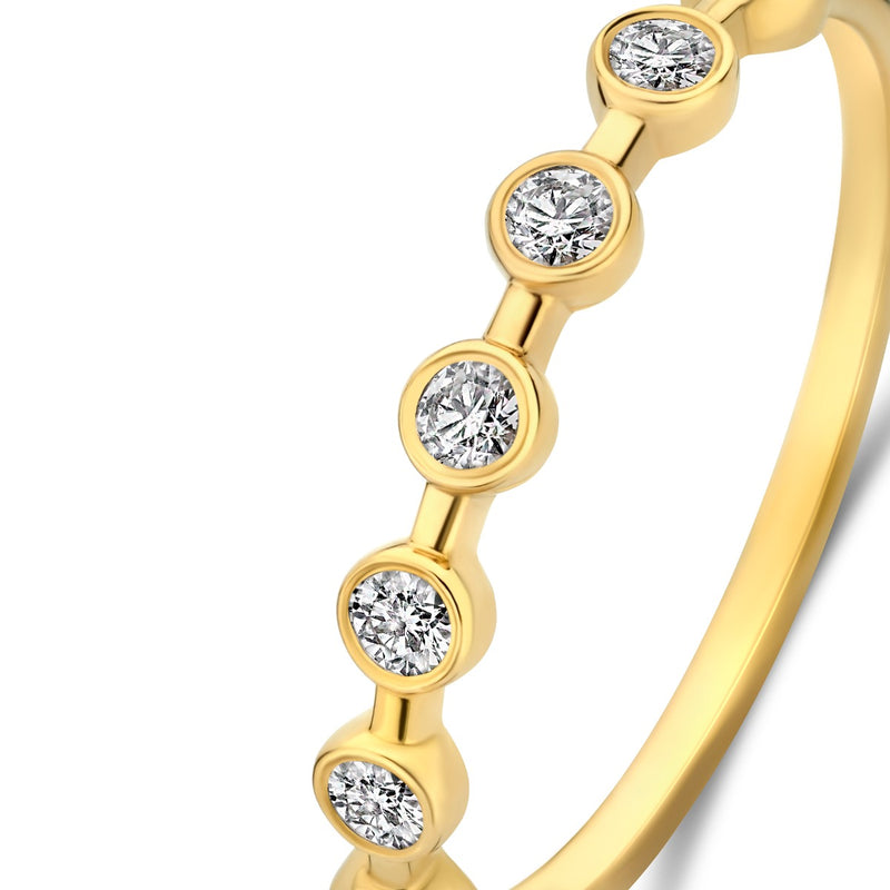 Isabel Bernard De la Paix Flavie 14 Karat | Gold Ring | Diamant 0.18 Karat | IBD330033-54-zoom-