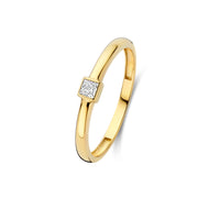 Isabel Bernard Rivoli Jodi 14 Karat Gold Stapelring mit Zirkonia-Stein IB330111-50