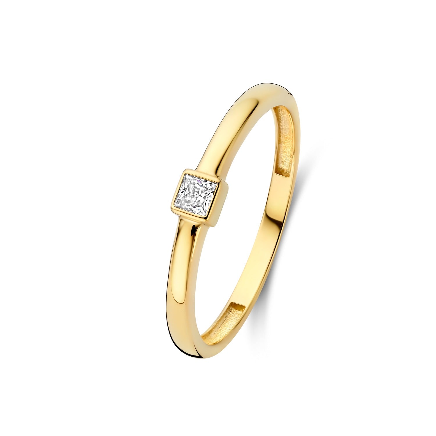 Isabel Bernard Rivoli Jodi 14 Karat Gold Stacking Ring With Zirconia Stone IB330111-50