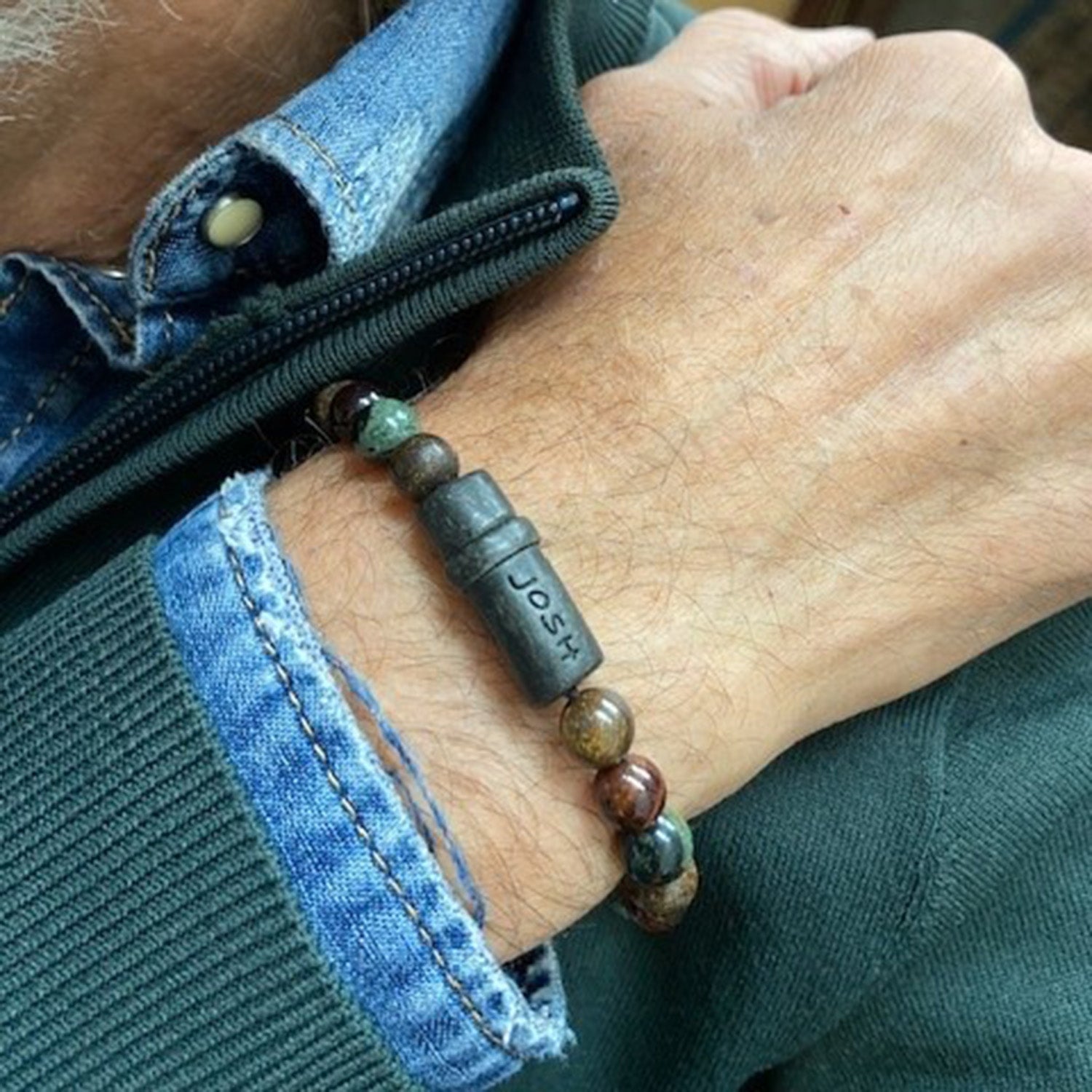 Josh Natural stone Bracelet 09285-BRA-VB/BRRTGRN/L-1