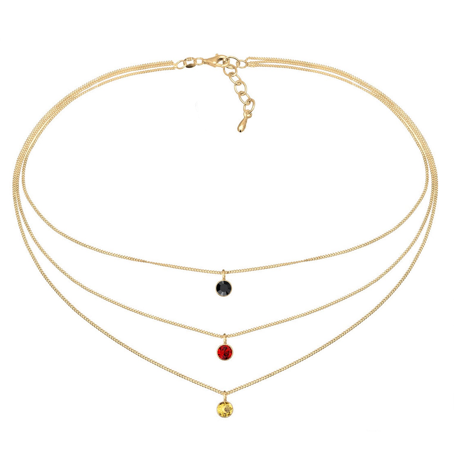 Elli 925 Sterling Silver Layered Choker 2004-BF-0007652-001