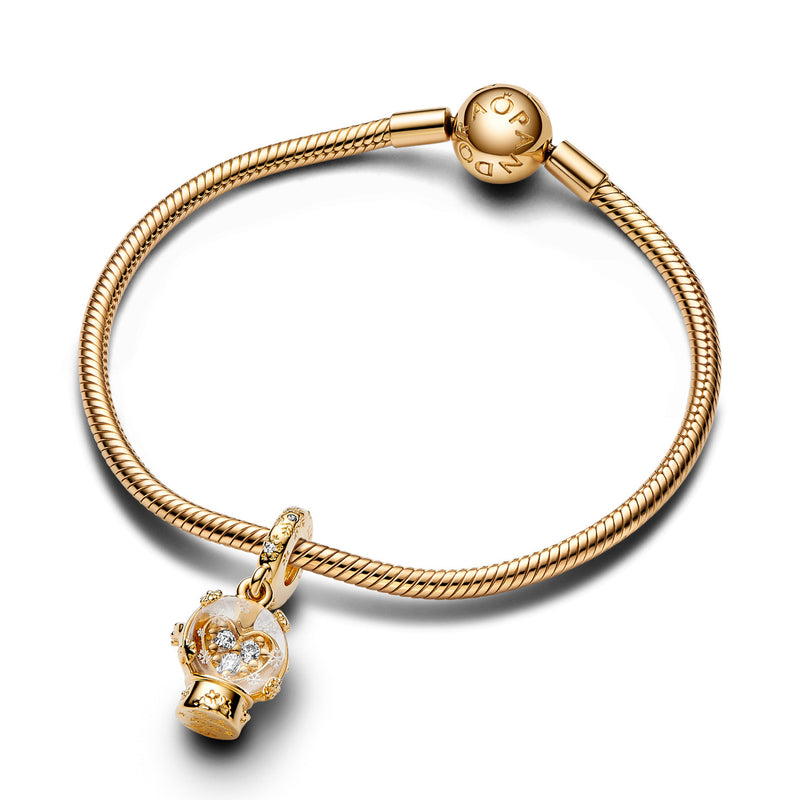 Pandora Moments Goldfarbene Charm 762825C01 mit 585er Golden Plattierung-zoom-