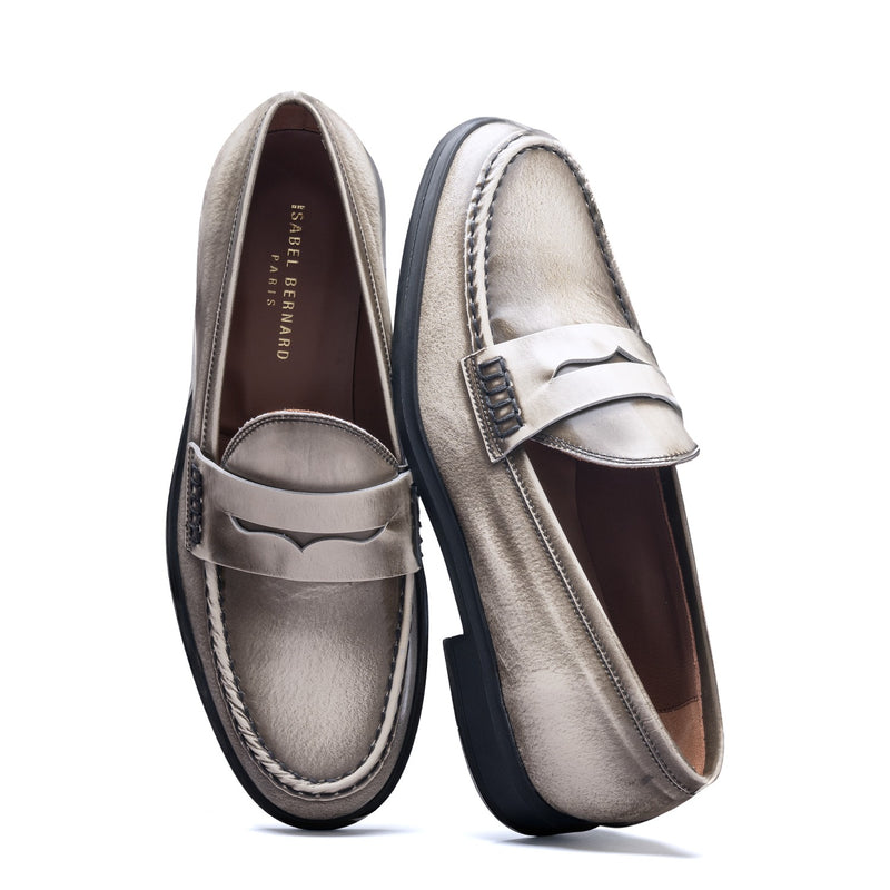 Isabel Bernard Vendôme Blandine cremefarbene Spazzolato-Leder Loafer IB51015-638-39-zoom-