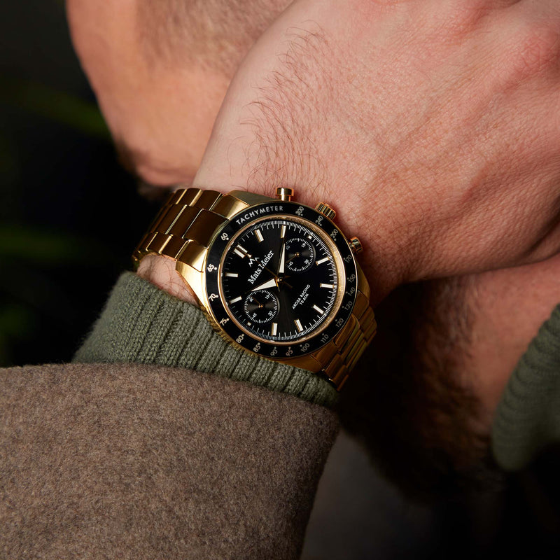 Mats Meier Arosa Racing herren Uhr Gold MM50007-zoom-
