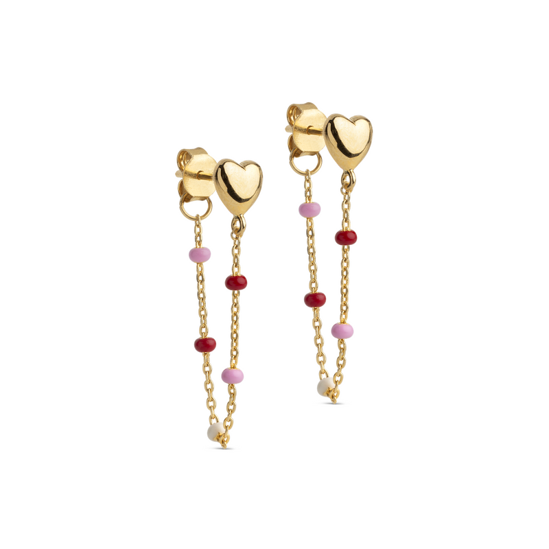 ENAMEL Copenhagen Recycled 925 Sterling Silver Gold Plated Rosie Earrings E441G-R-zoom-