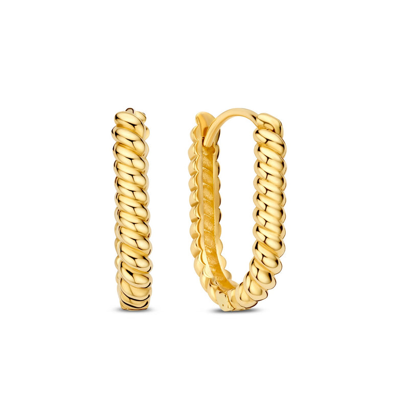 Beloro Jewels La Rinascente Elena 9 karat gold hoop earrings BO360103-zoom-
